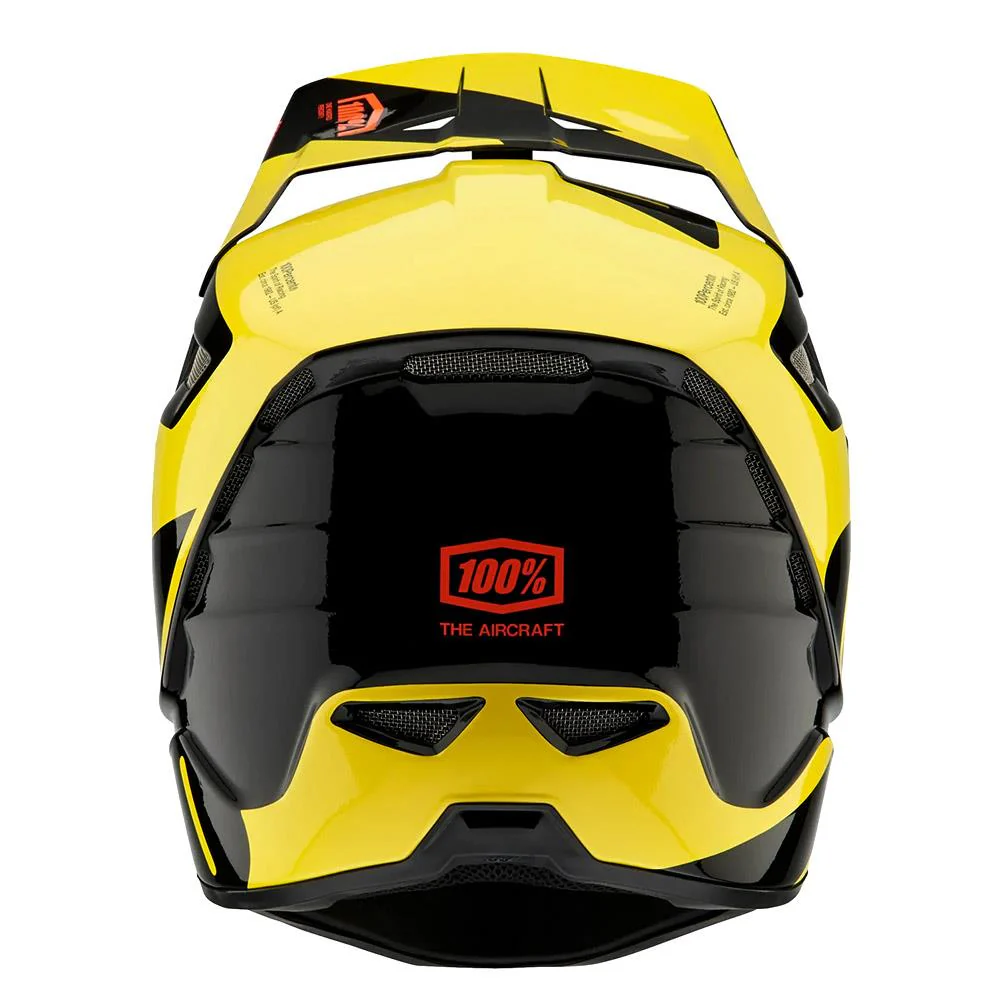 100% Aircraft Composite Race Helmet - Neon Yellow - Image 3