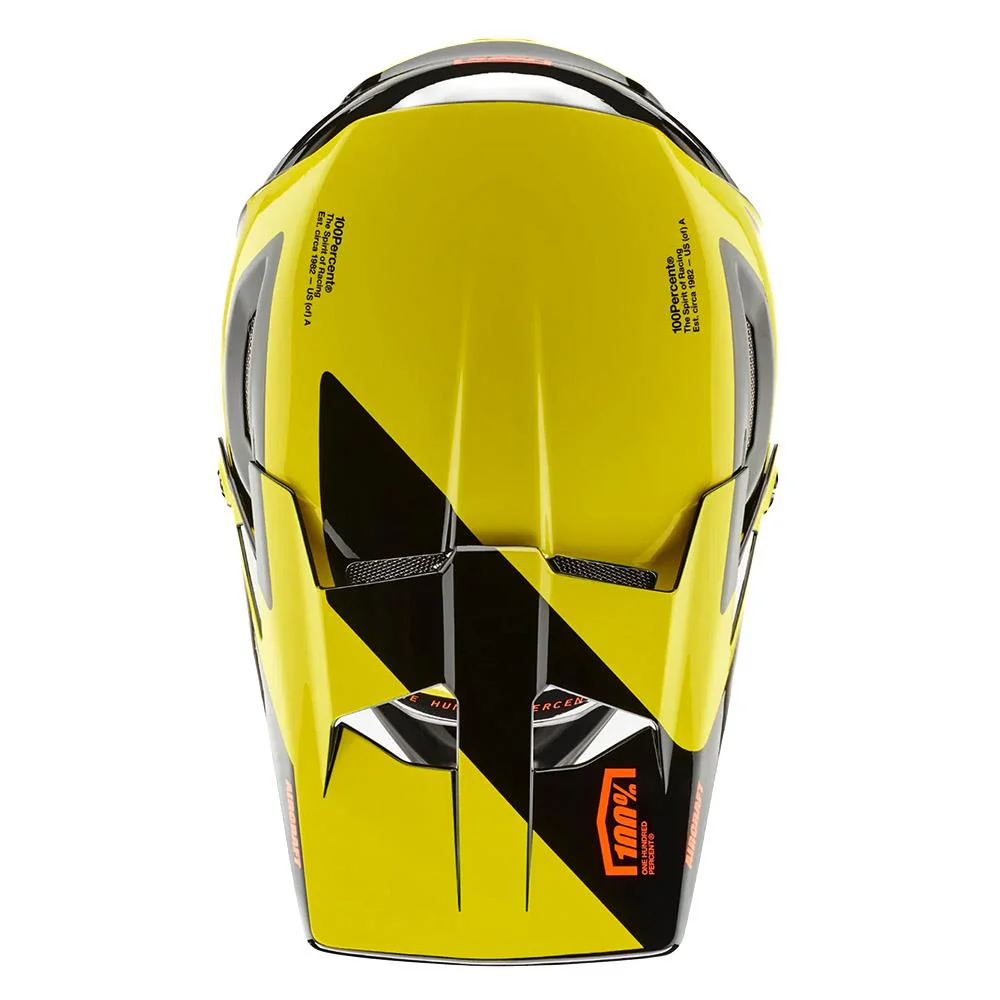 100% Aircraft Composite Race Helmet - Neon Yellow - Image 4