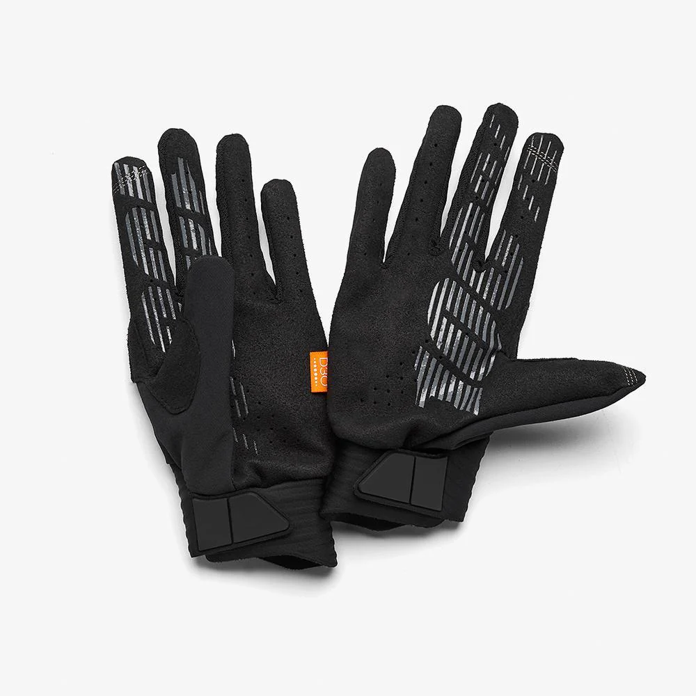 100% Cognito D30 Race Gloves - Black/Charcoal - Image 2