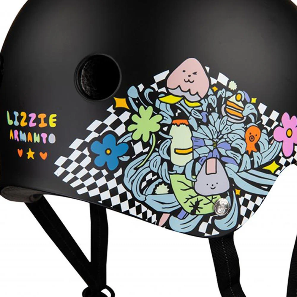 187 Killer Pads Certified Helmet - Lizzie Black/Floral - Image 3