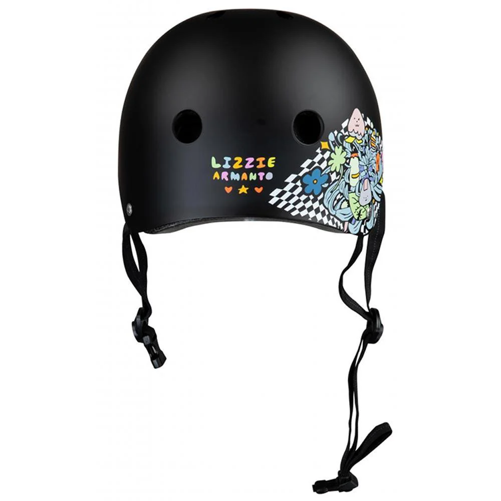 187 Killer Pads Certified Helmet - Lizzie Black/Floral - Image 4