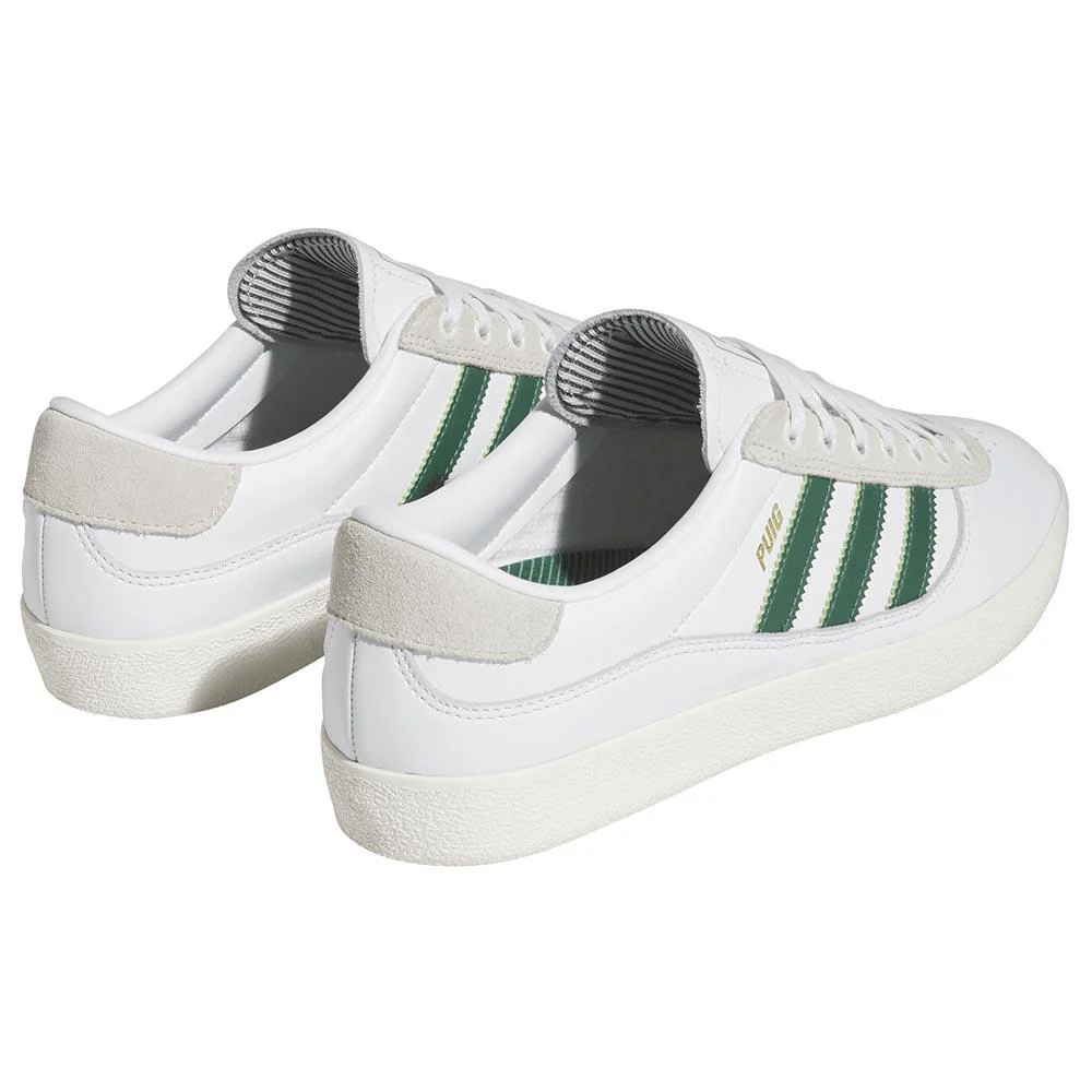 Adidas Puig Indoor - Flat White/Dark Green - Image 3