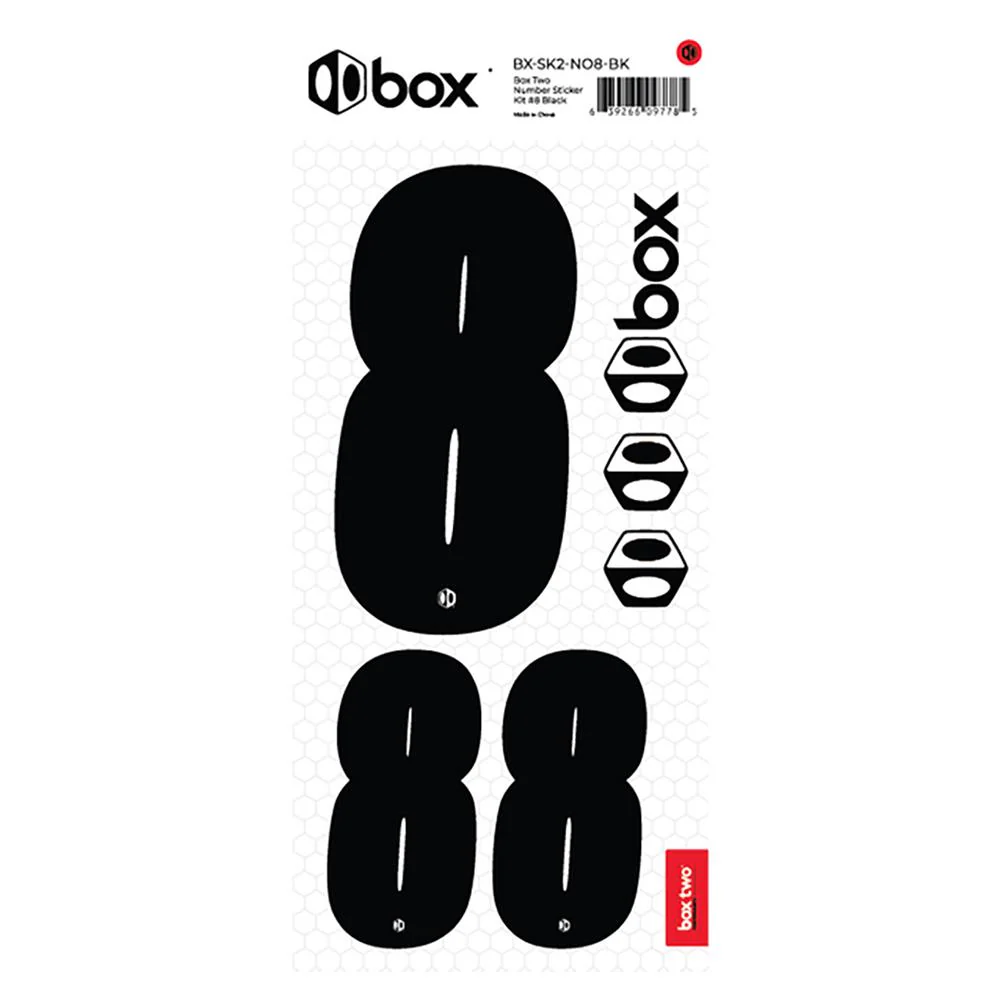 Box Two Number Sticker Kit - Black - Image 9