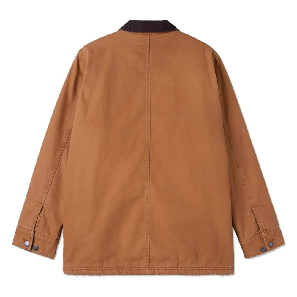 Dickies Duck High Pile Fleece Lined Chore Jacket - Stonewashed Brown Duck - Image 2