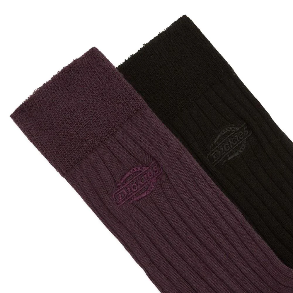 Dickies Rib Socks 2-Pack - Plum Perfect - Image 2