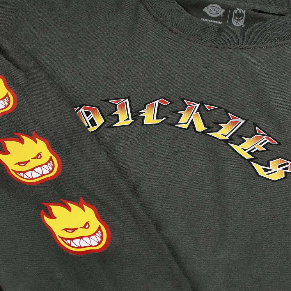 Dickies x Spitfire Kids Long Sleeve T-shirt - Olive Green - Image 2