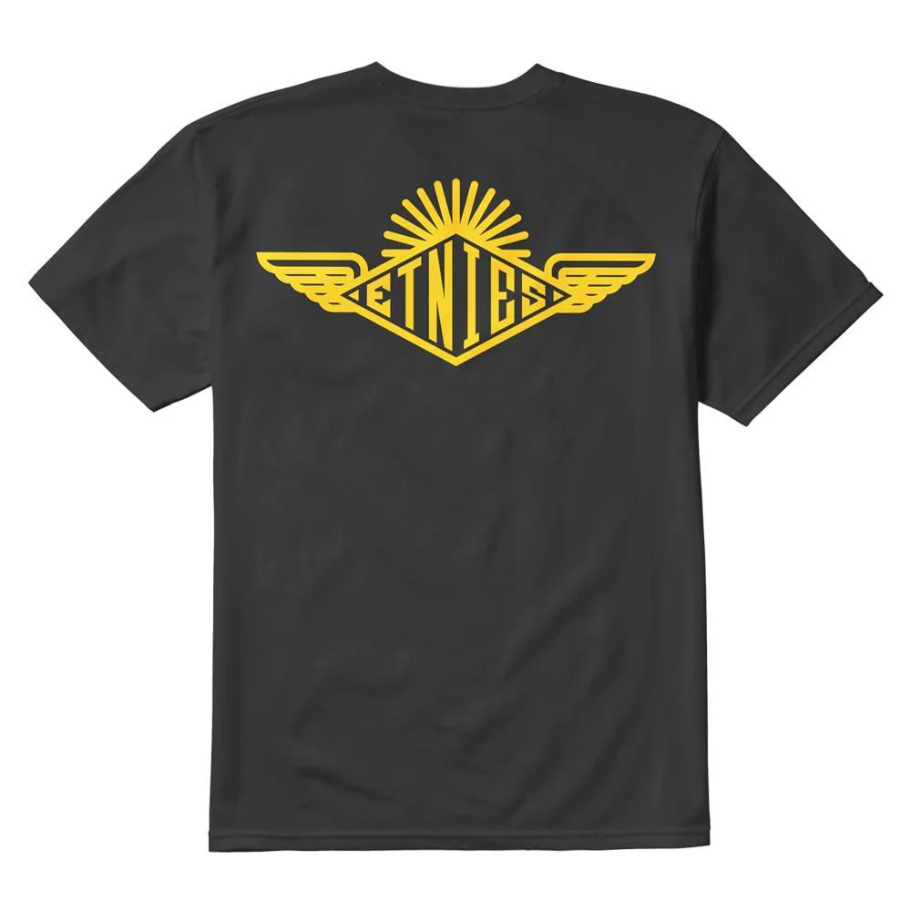 Etnies Wings T-shirt - Black/Yellow - Image 2