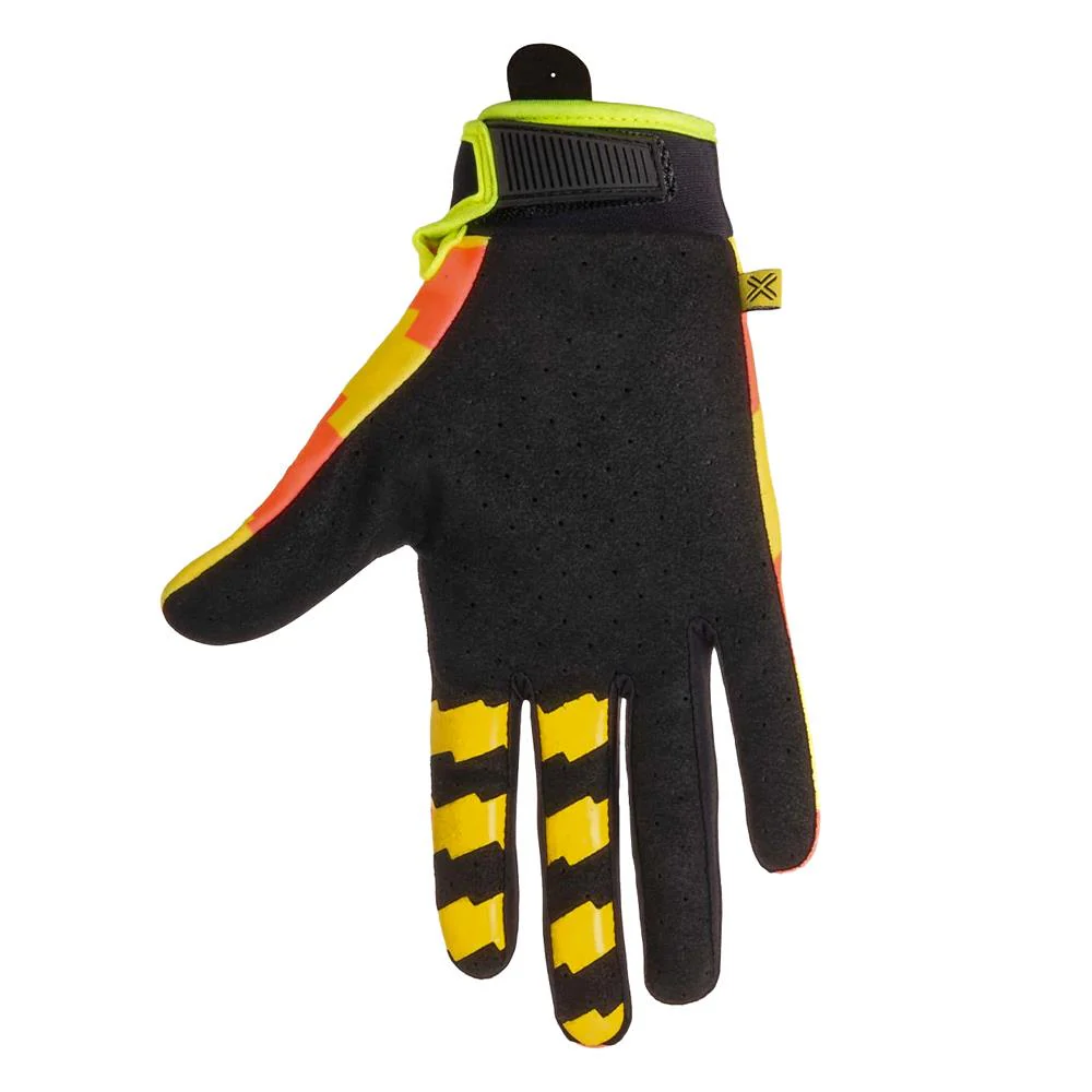 Fuse Chroma Campos Youth Gloves - Neon Yellow and Red - Image 2