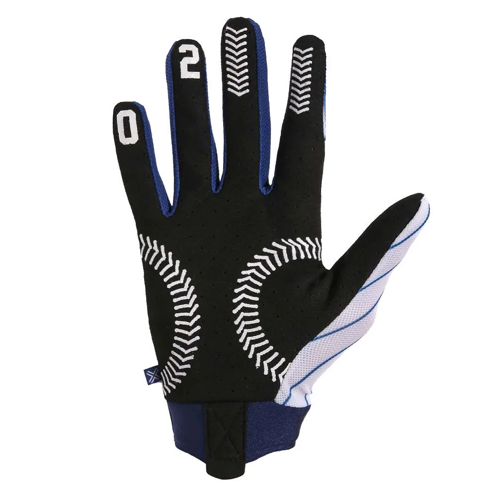 Fuse Omega Ballpark Gloves - White and Blue - Image 2