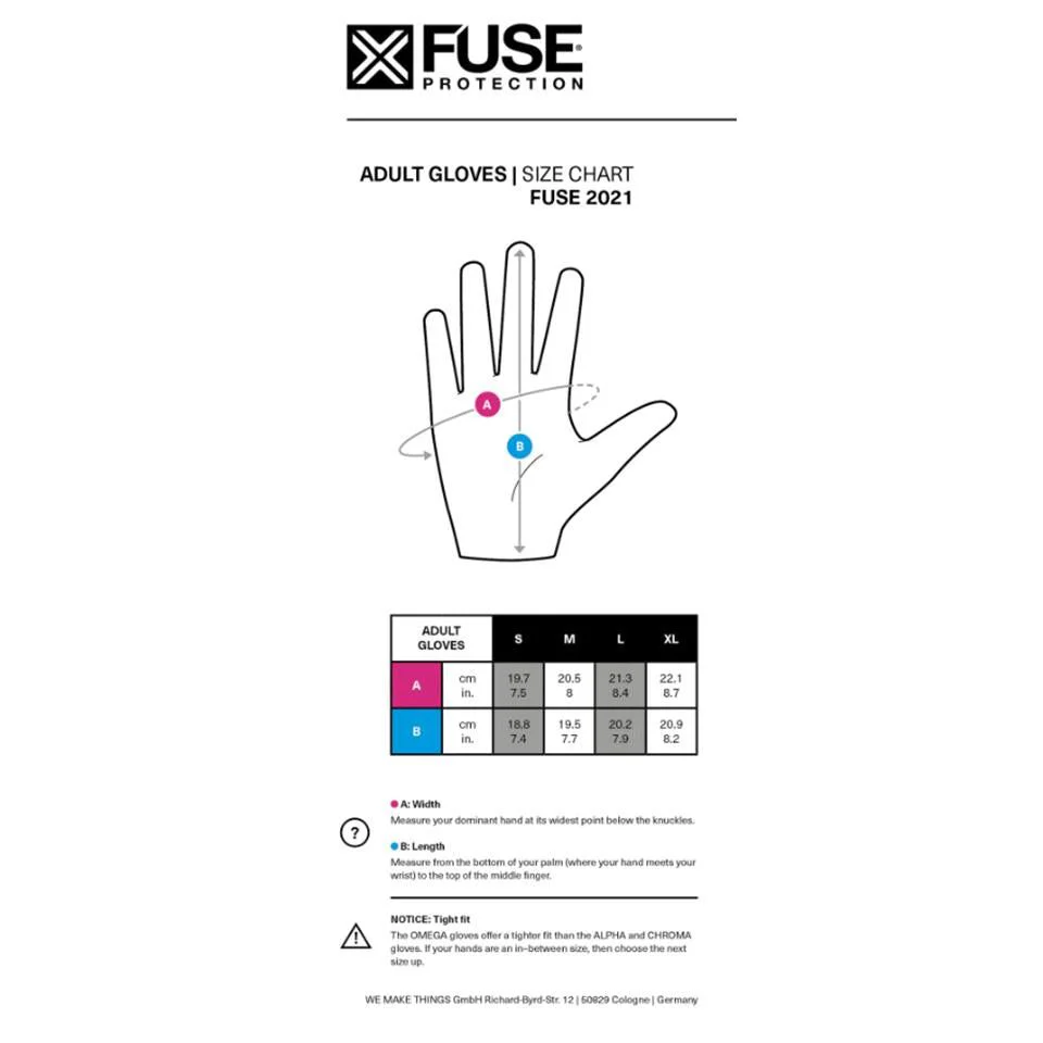 Fuse Omega Sonar Glove - Black/White - Image 3