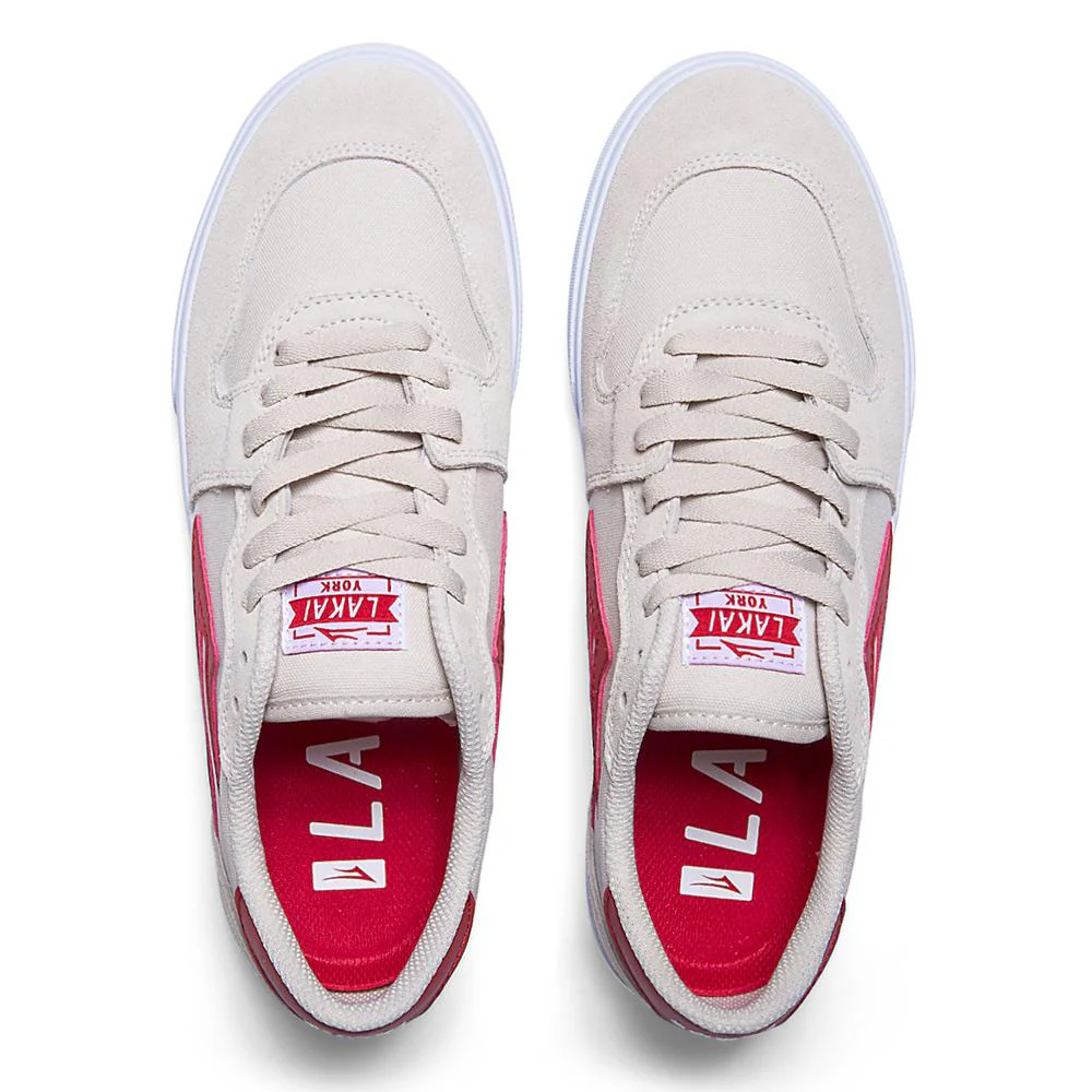 Lakai York - White/Red Suede - Image 3
