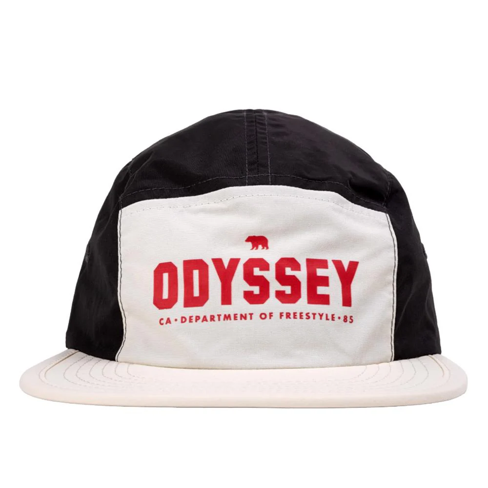 Odyssey Campus Nylon 5 Panel Camper Hat - Off White/Black - Image 2