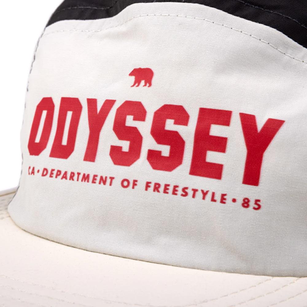 Odyssey Campus Nylon 5 Panel Camper Hat - Off White/Black - Image 3
