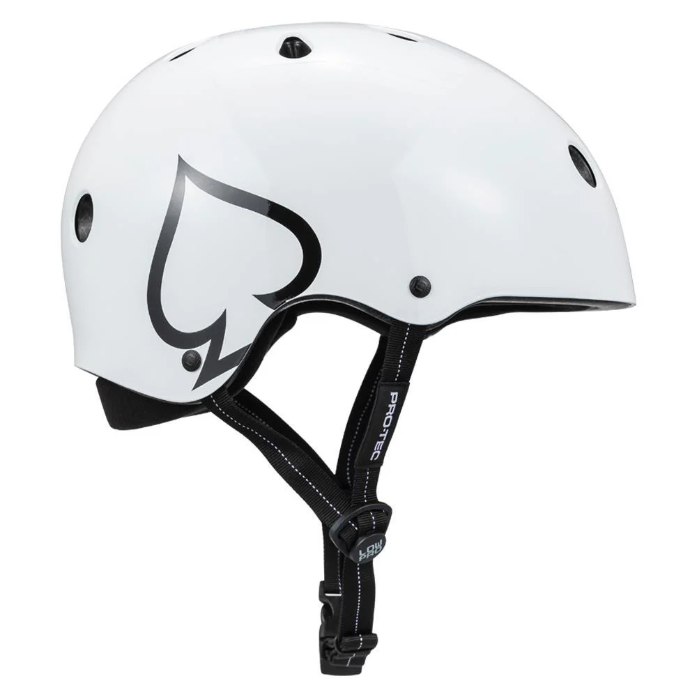 Pro-Tec Low Pro Helmet - Gloss White - Image 2