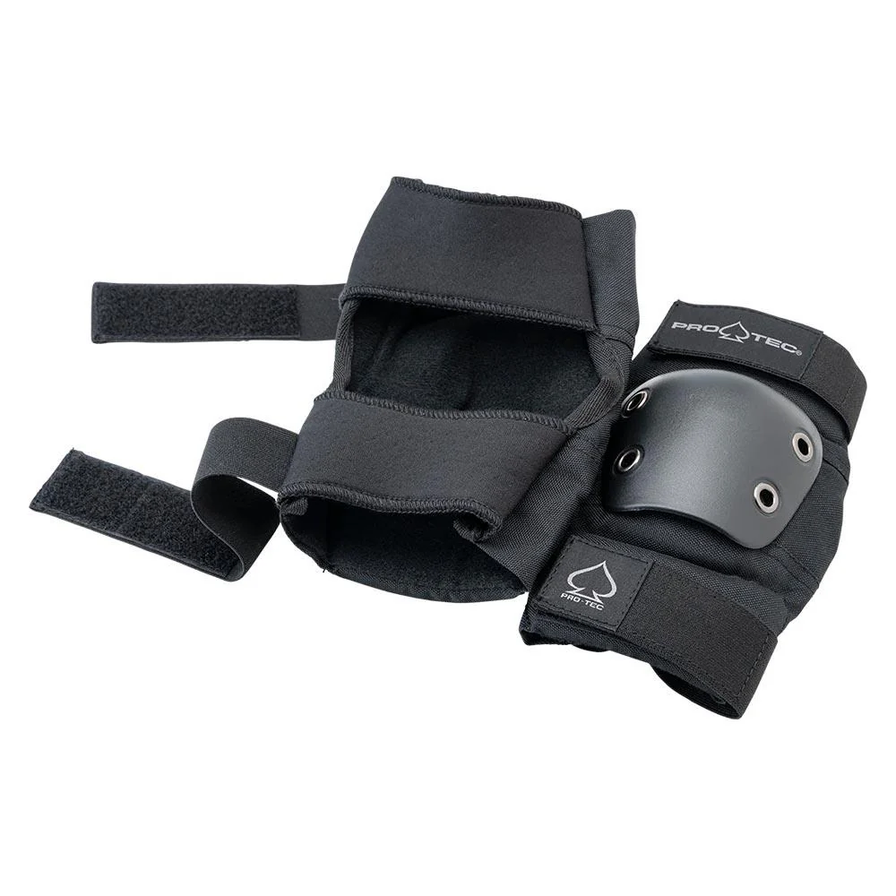 Pro-Tec Pads Street Adult 3-Pack Pad Set Open - Black - Image 4