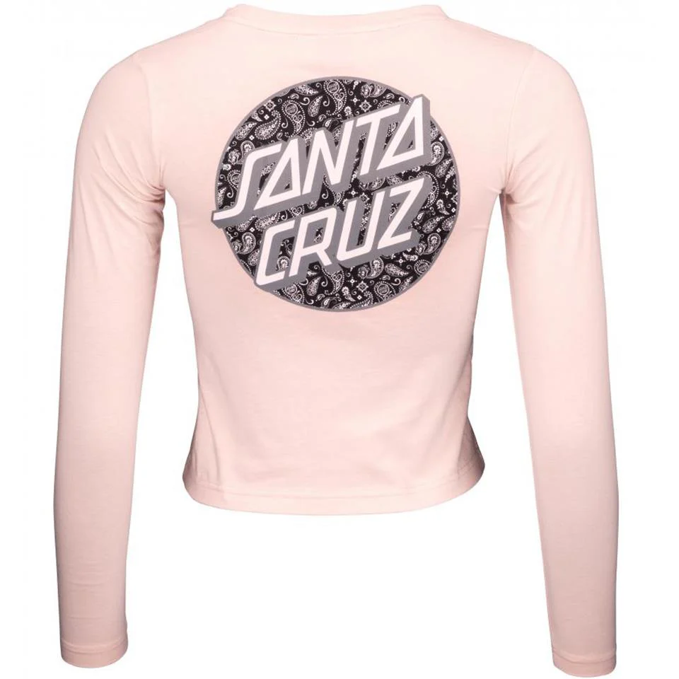 Santa Cruz Womens Screaming Paisley Dot Long Sleeve T-Shirt - Chalk Pink - Image 2