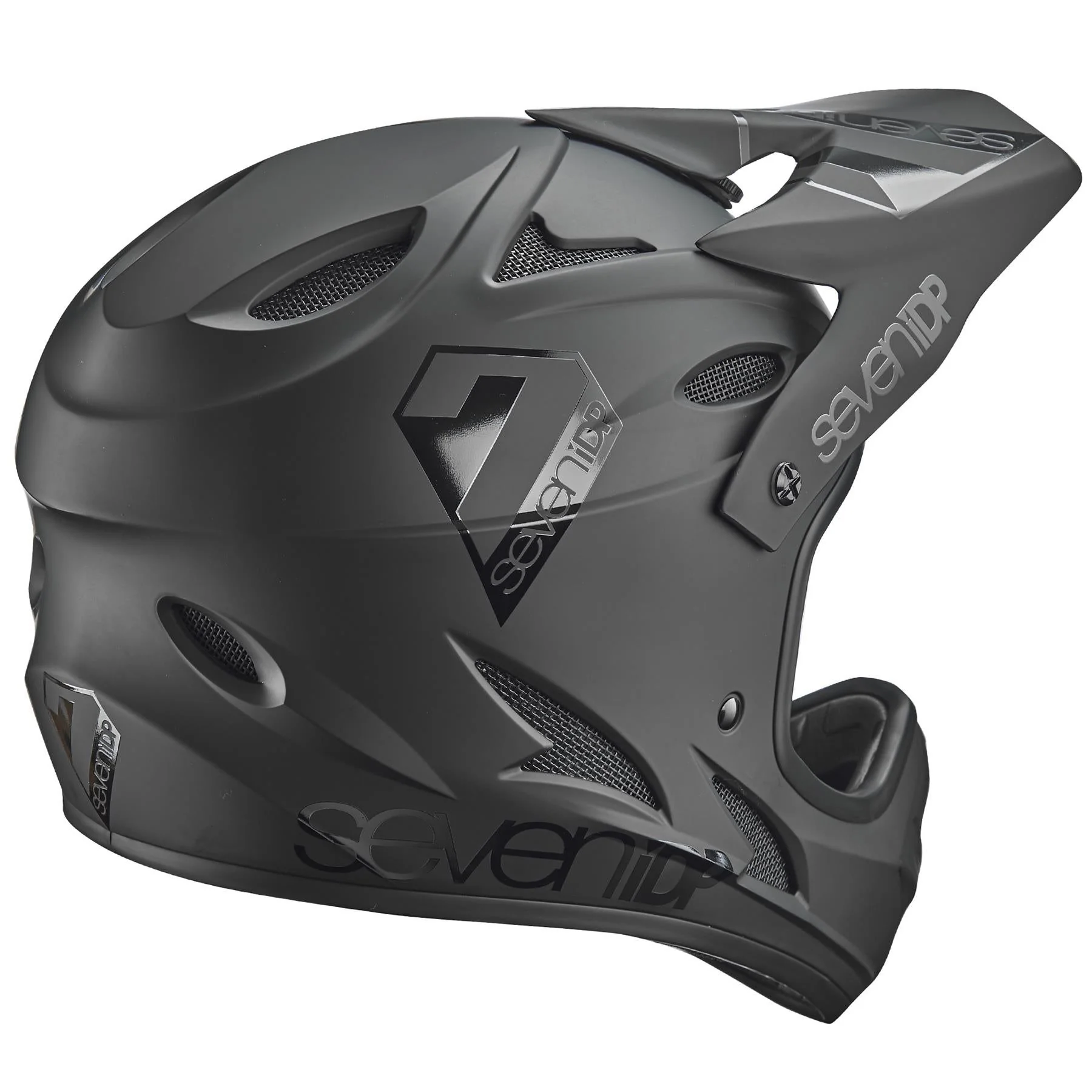 Seven iDP M1 Race Helmet - Matt Black/Gloss Black - Image 4