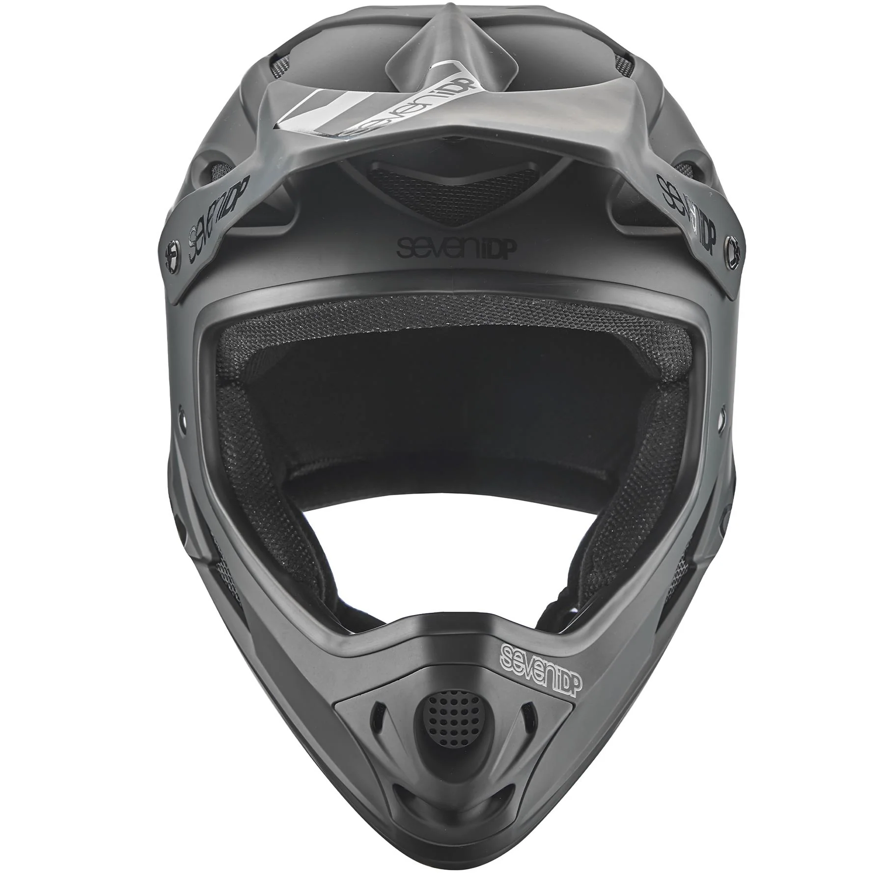 Seven iDP M1 Youth Race Helmet - Matt Black/Gloss Black - Image 8