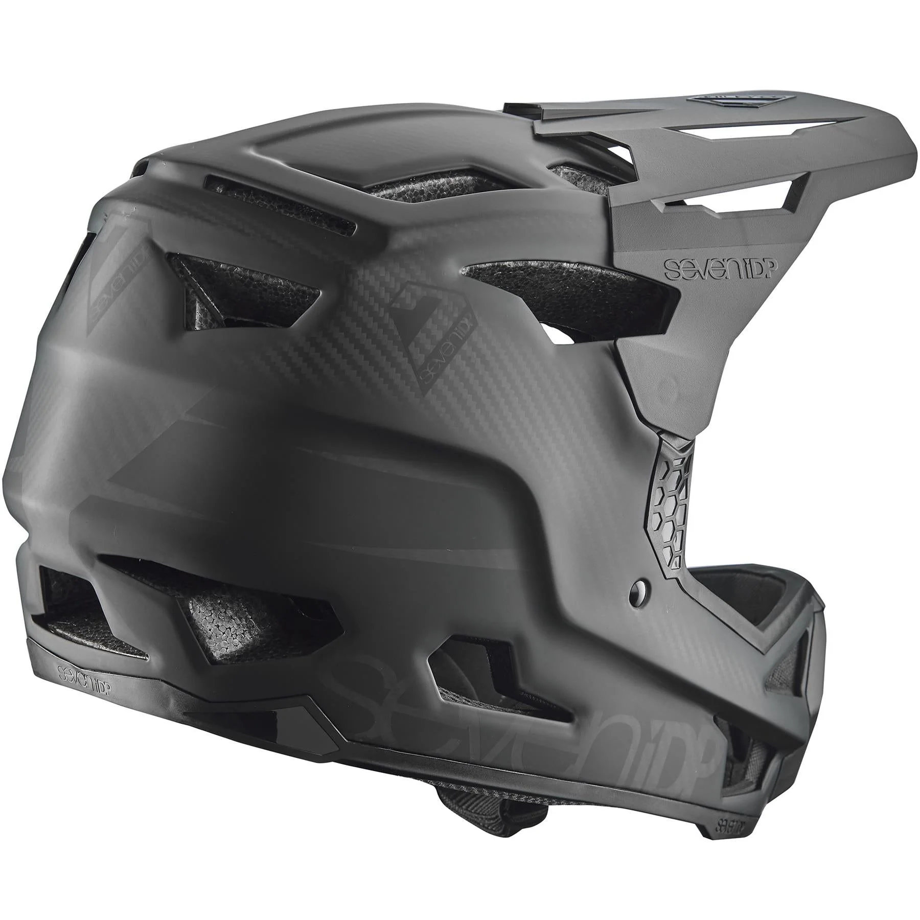 Seven iDP Project 23 Carbon Race Helmet - Black/Raw Carbon - Image 4