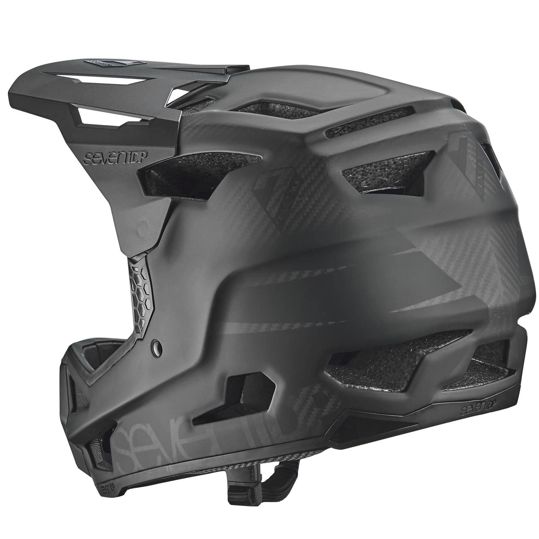 Seven iDP Project 23 Carbon Race Helmet - Black/Raw Carbon - Image 7