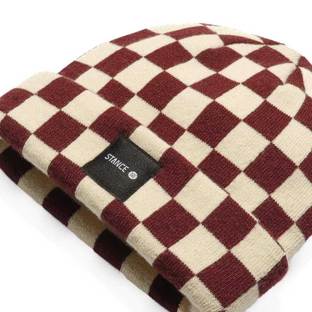 Stance Checked Out Beanie - Wine - Image 2