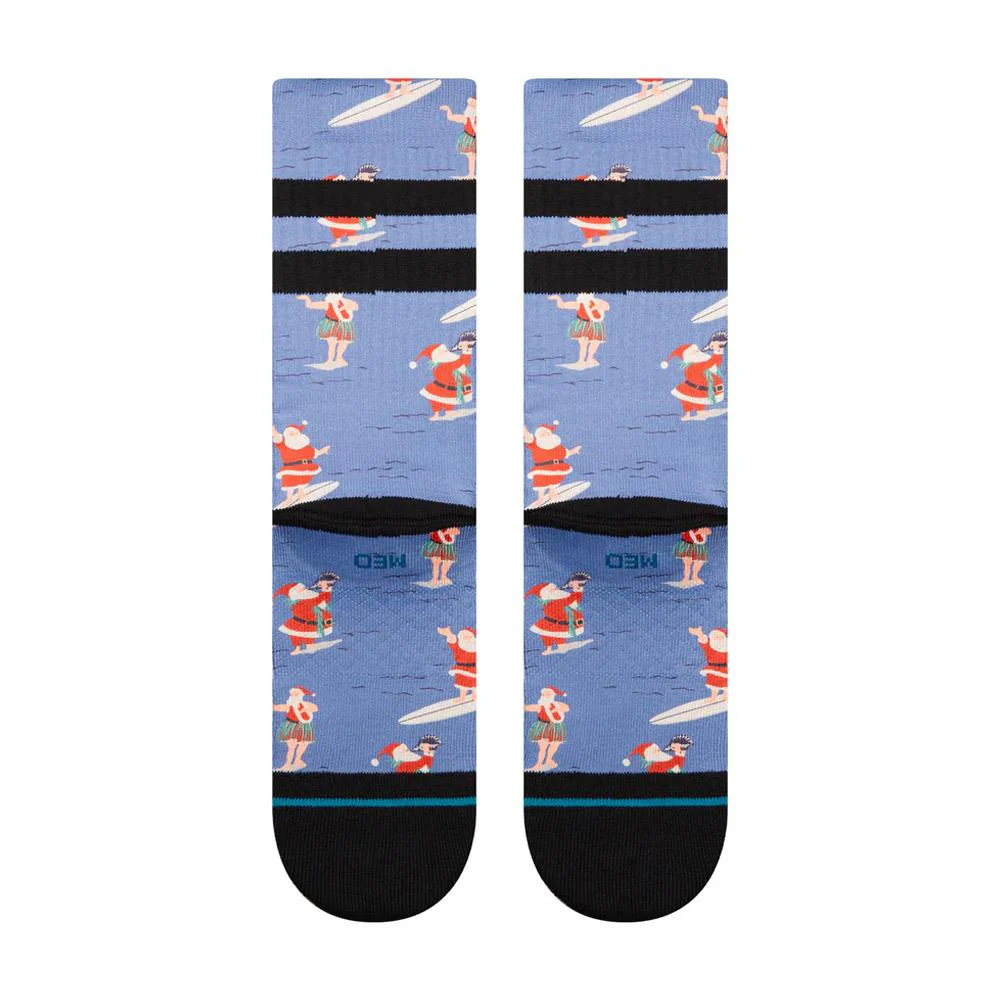 Stance Surfing Santa Crew Socks - Blue Wash - Large - Image 3