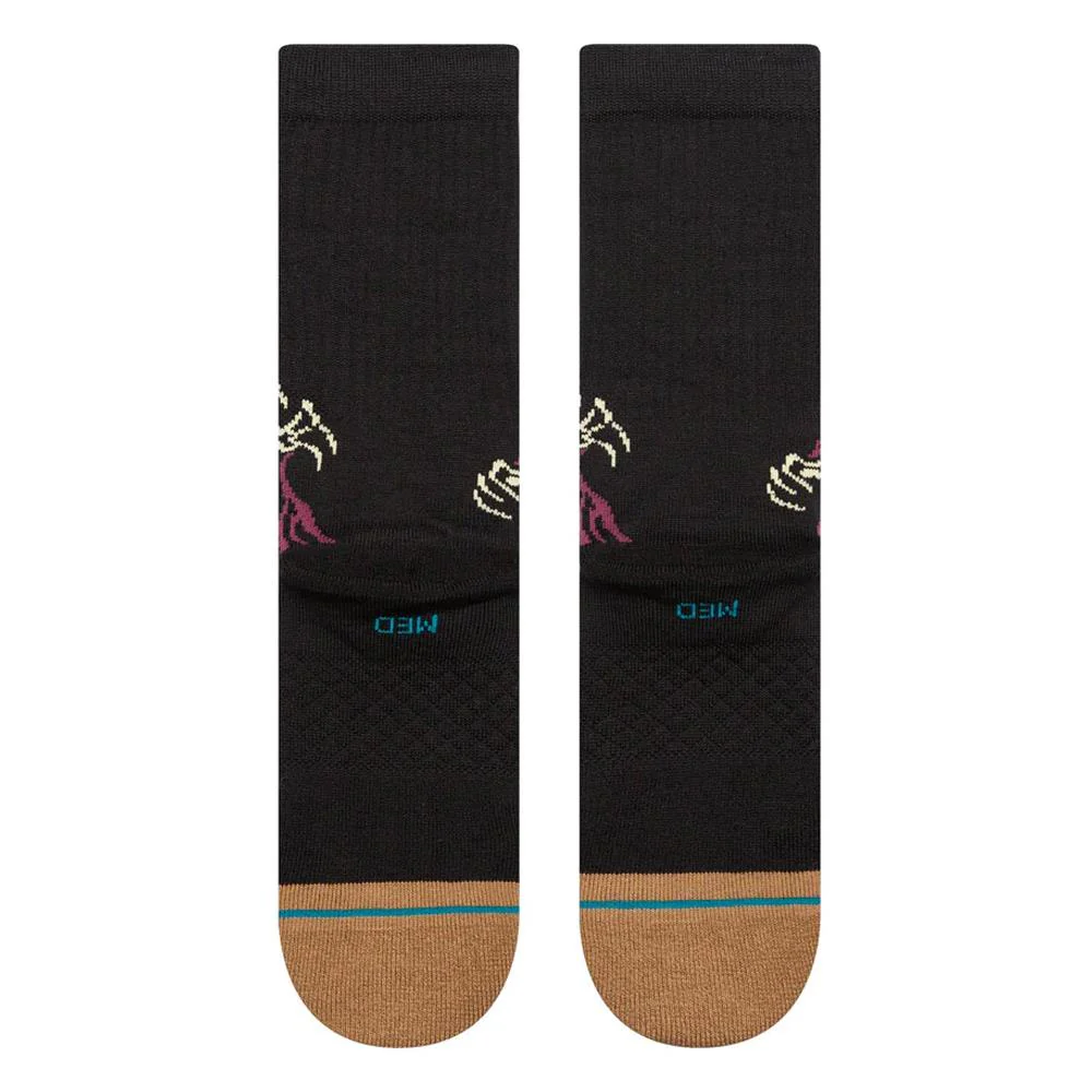 Stance Welcome Skelly Crew Socks - Black - Large - Image 3