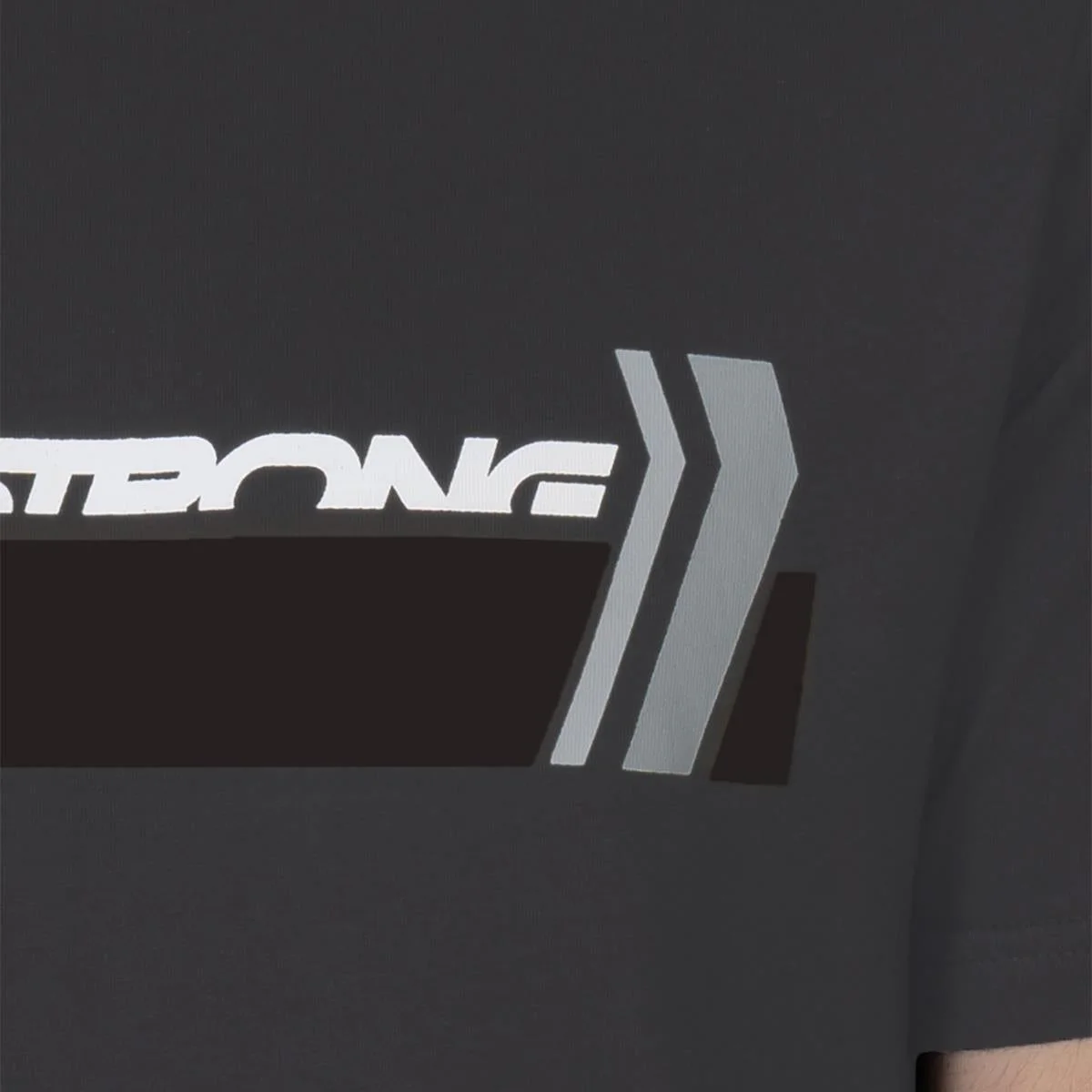 Stay Strong Big Chev T-Shirt - Charcoal - Image 2