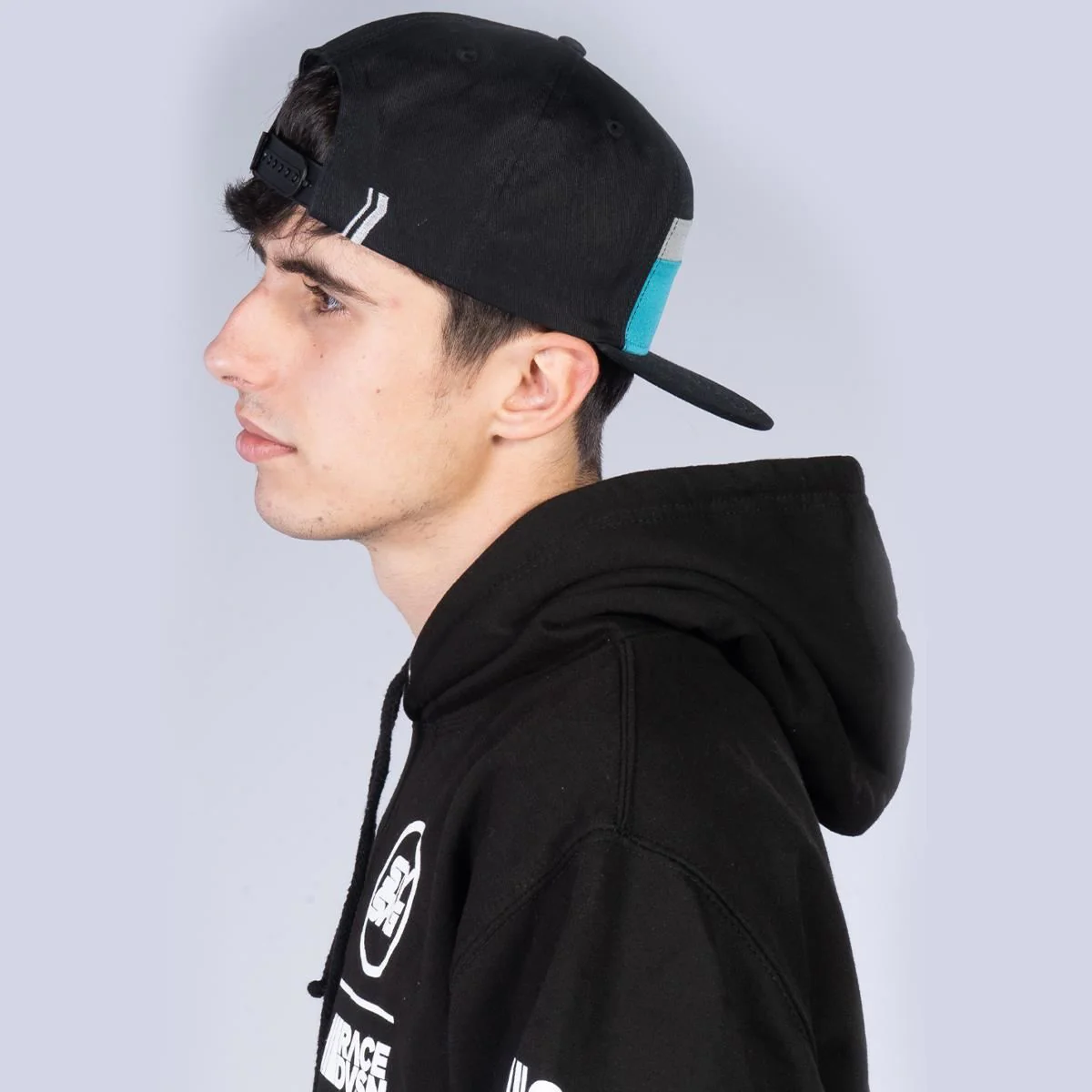 Stay Strong Block Snapback - Black/Teal - Image 3