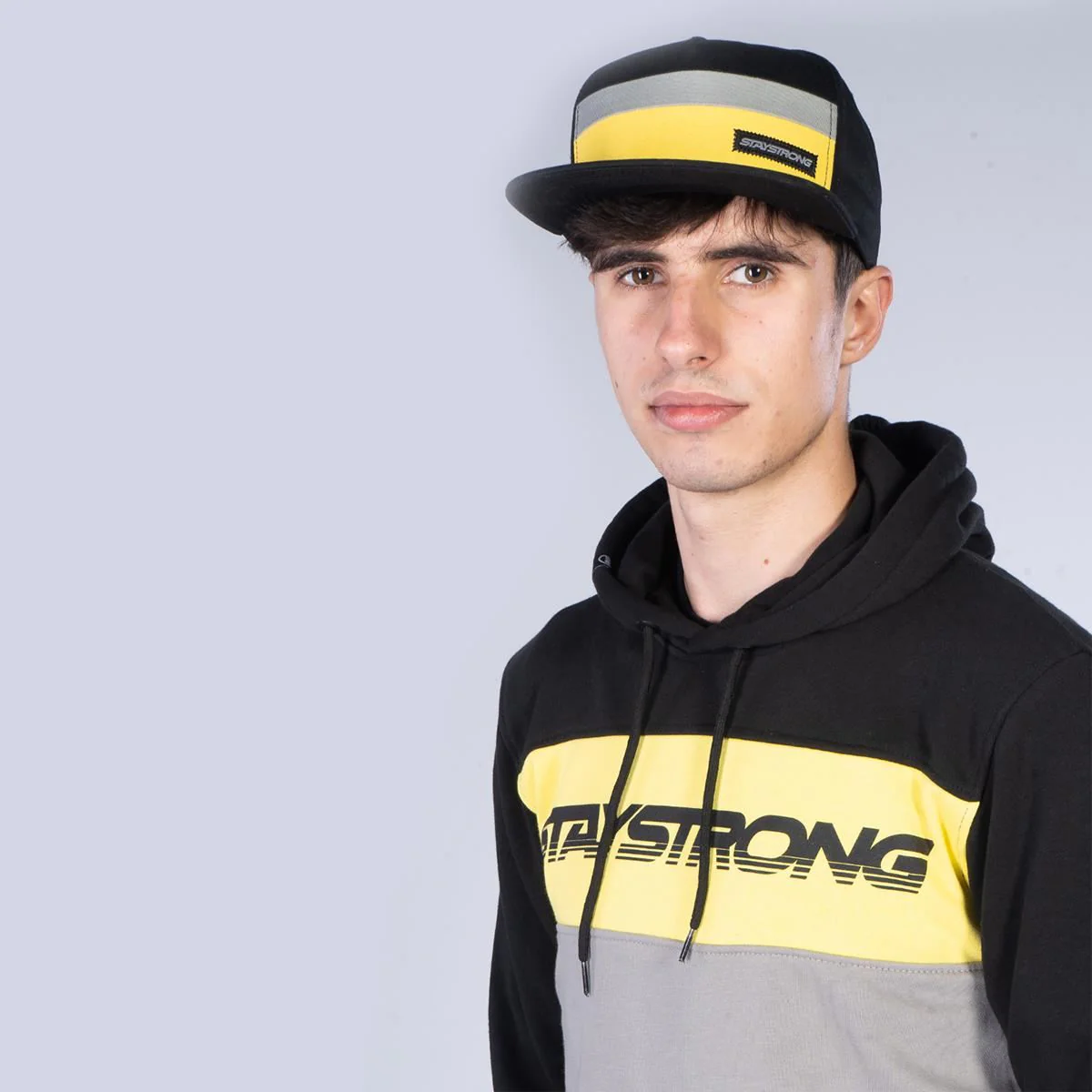 Stay Strong Block Snapback - Black/Yellow - Image 6