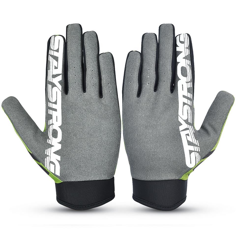 Stay Strong Chev Stripe Youth Gloves - Green - Image 2
