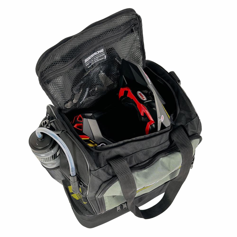 Stay Strong Chevron Kit/Helmet Bag - Black and Grey - Image 3
