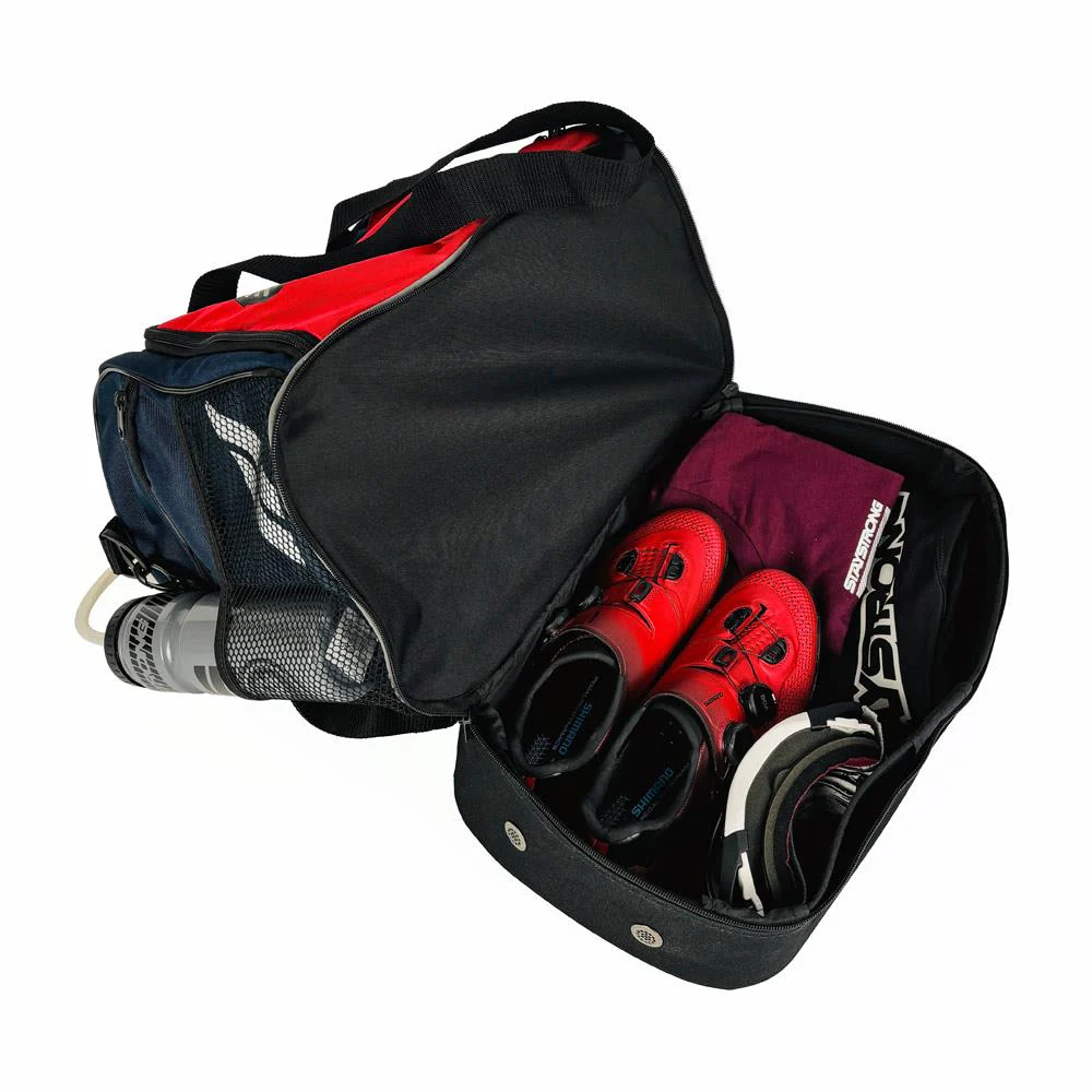 Stay Strong Chevron Kit/Helmet Bag - Navy and Red - Image 4
