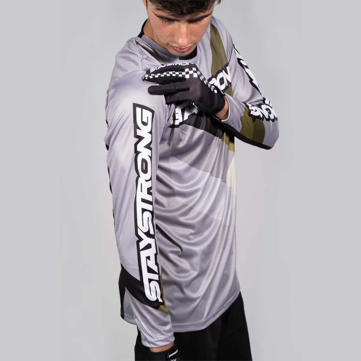 Stay Strong Chevron Race Jersey - Grey - Image 3