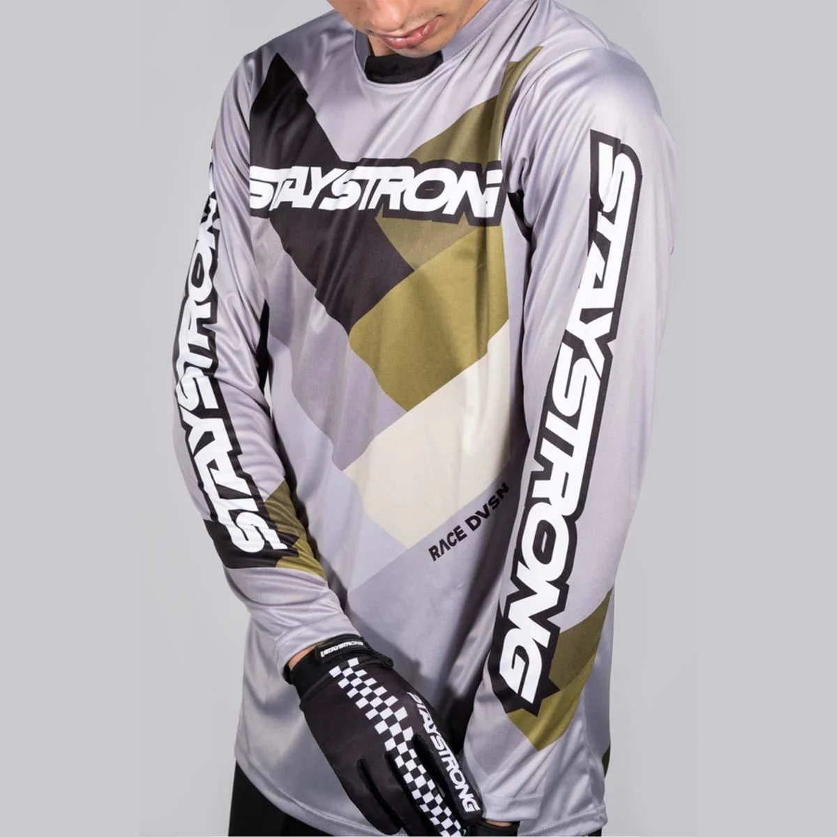 Stay Strong Chevron Race Jersey - Grey - Image 4