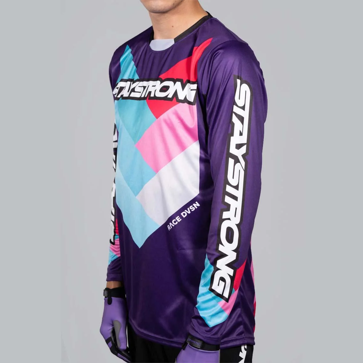 Stay Strong Chevron Race Jersey - Purple - Image 3