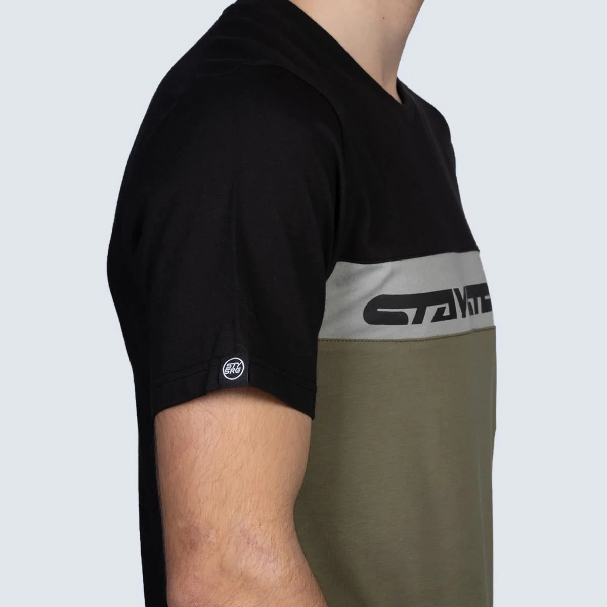 Stay Strong Cut Off T-Shirt - Black/Green - Image 5