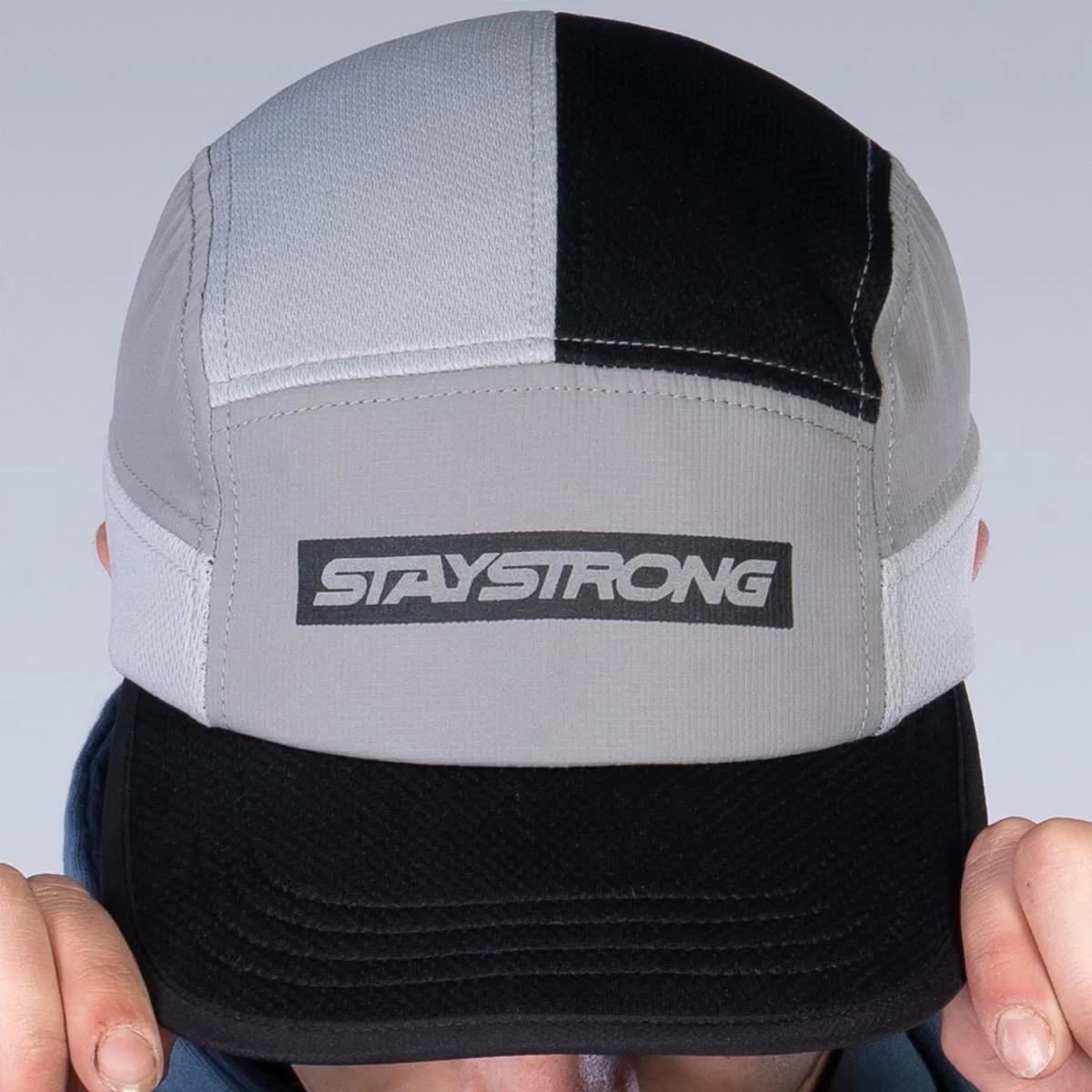 Stay Strong Faster 6 Panel Cap - Grey - Image 3