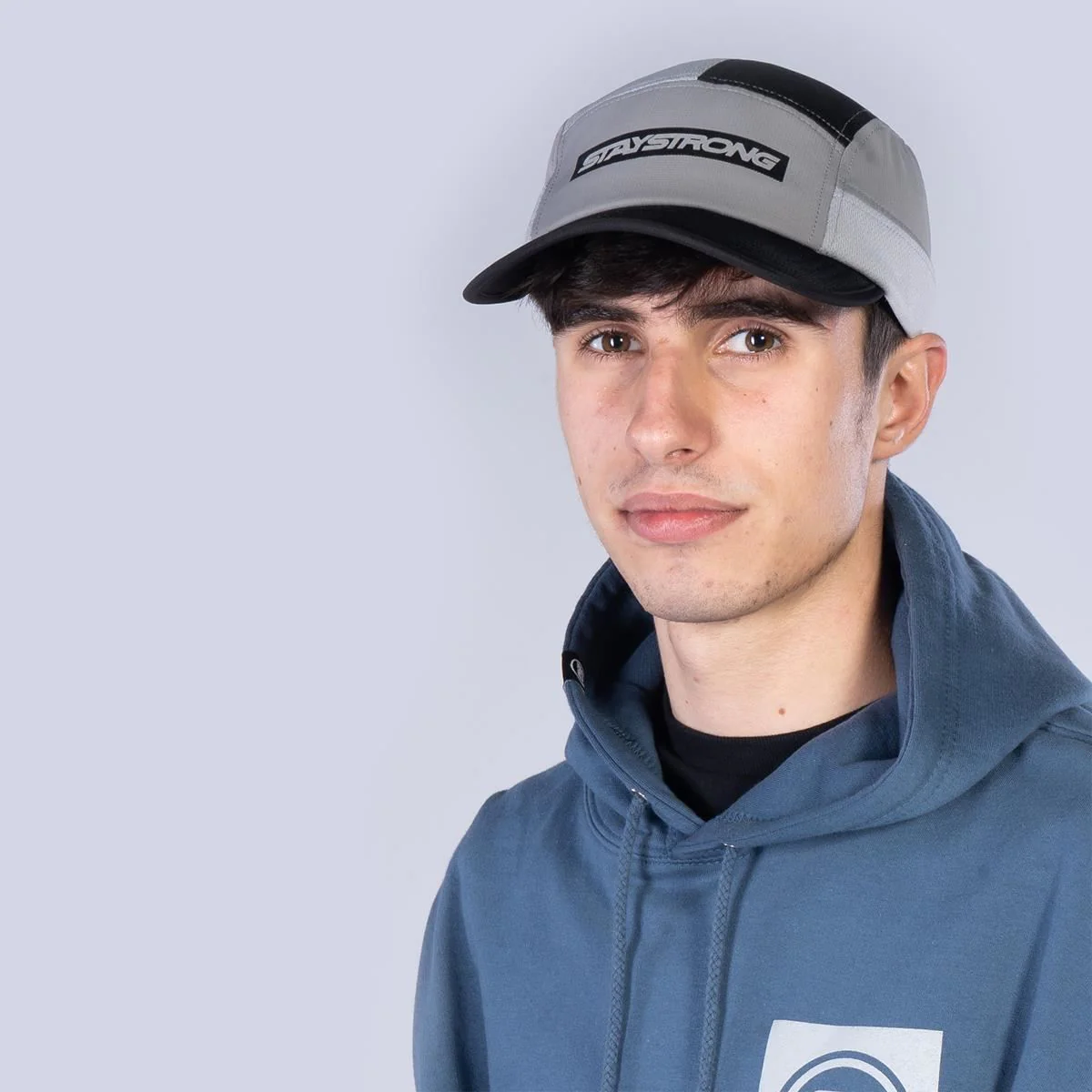 Stay Strong Faster 6 Panel Cap - Grey - Image 5