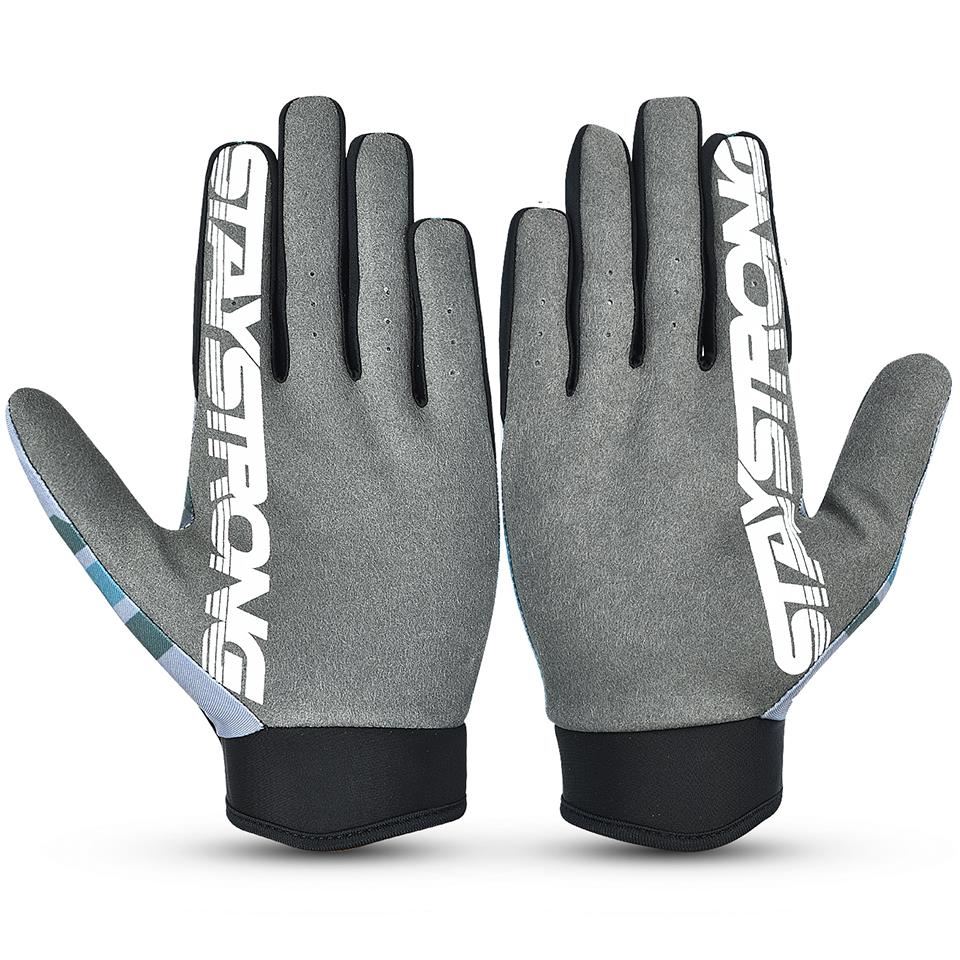Stay Strong Icon Line Gloves - Teal - Image 2