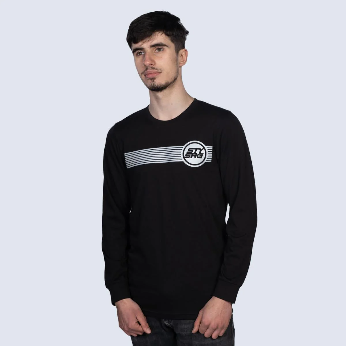 Stay Strong Icon Stripe Reflective Long Sleeve T-Shirt - Black - Image 4