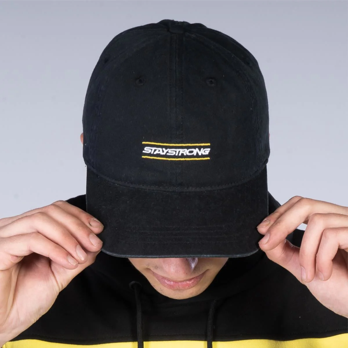 Stay Strong Inside Dad Cap - Black - Image 6