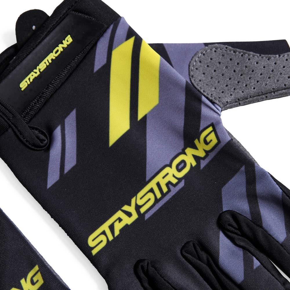 Stay Strong Multi Chevron Gloves - Black/Yellow - Image 3