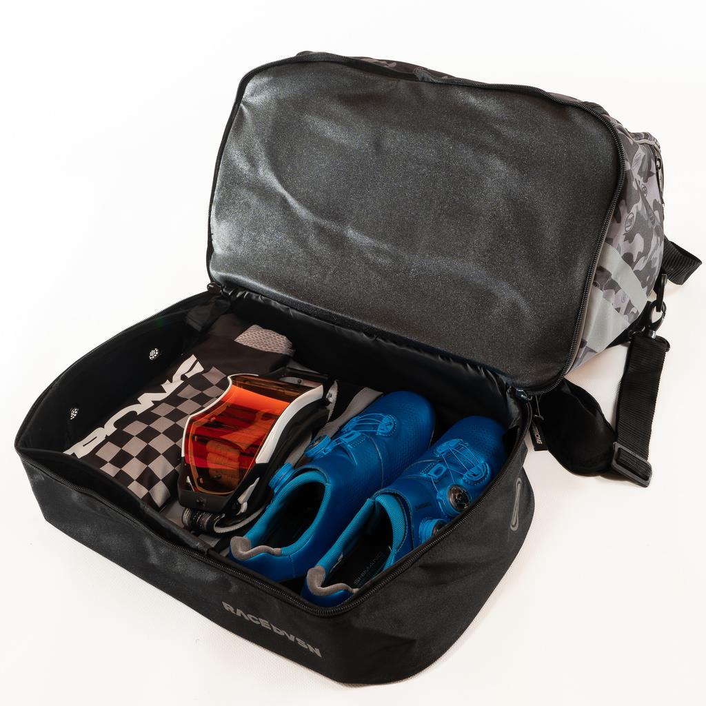 Stay Strong Race DVSN Helmet/Kit Bag - Black/Grey Camo - Image 3