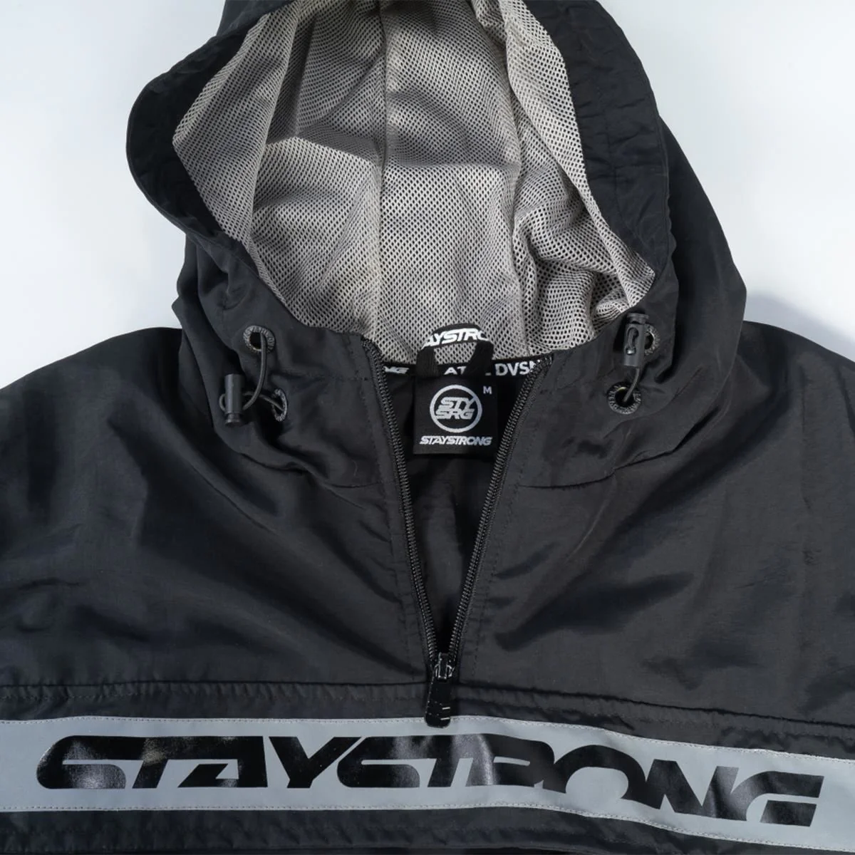 Stay Strong Reflective Stripe Quarter Zip Jacket - Black - Image 6