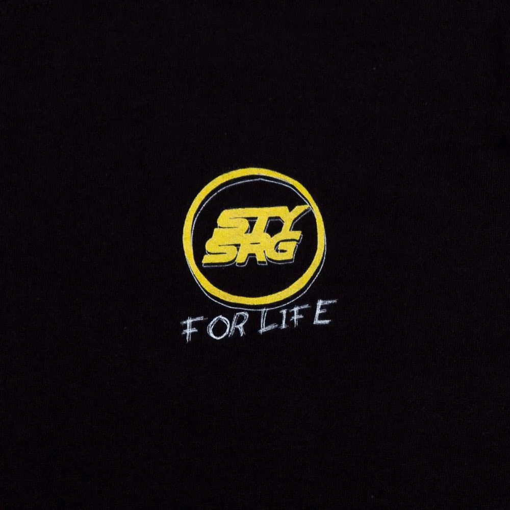 Stay Strong Scribble Long Sleeve Youth T-Shirt - Black - Image 4
