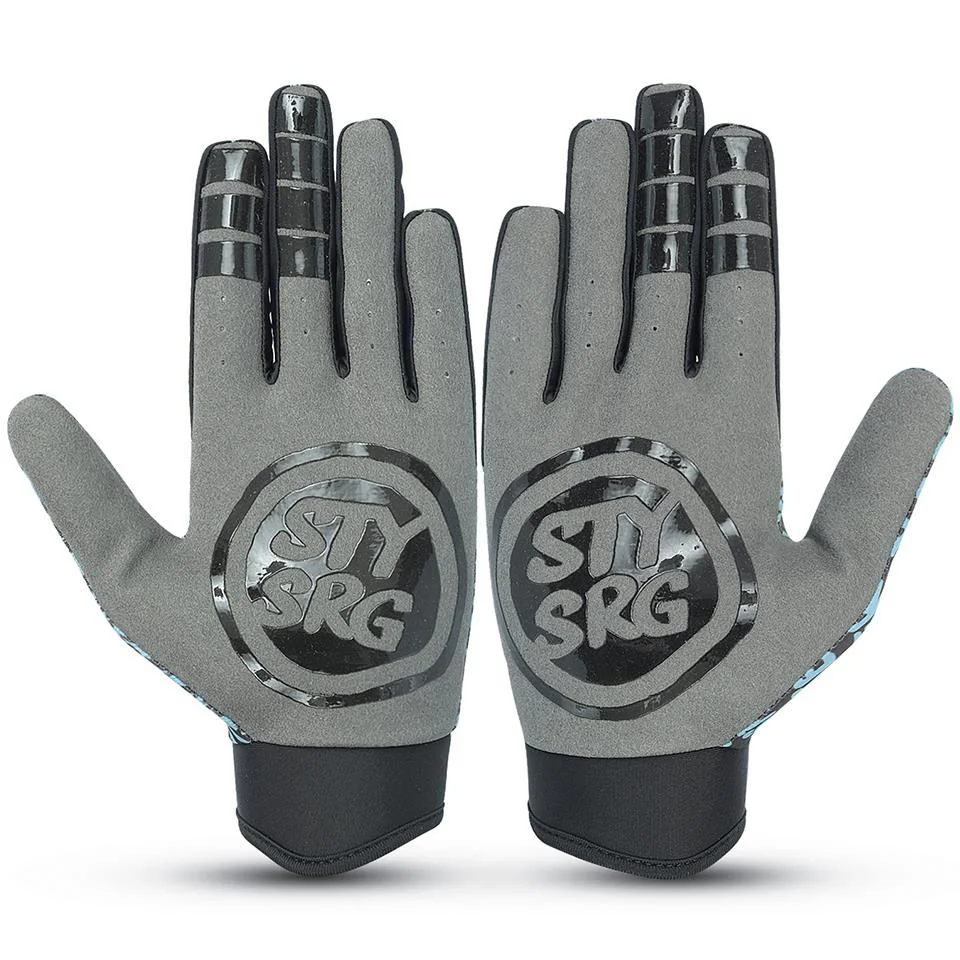 Stay Strong Sketch Gloves - Black/Teal - Image 2
