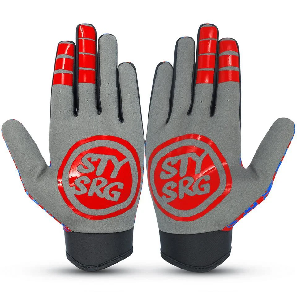 Stay Strong Sketch Gloves - Red/Blue - Image 2