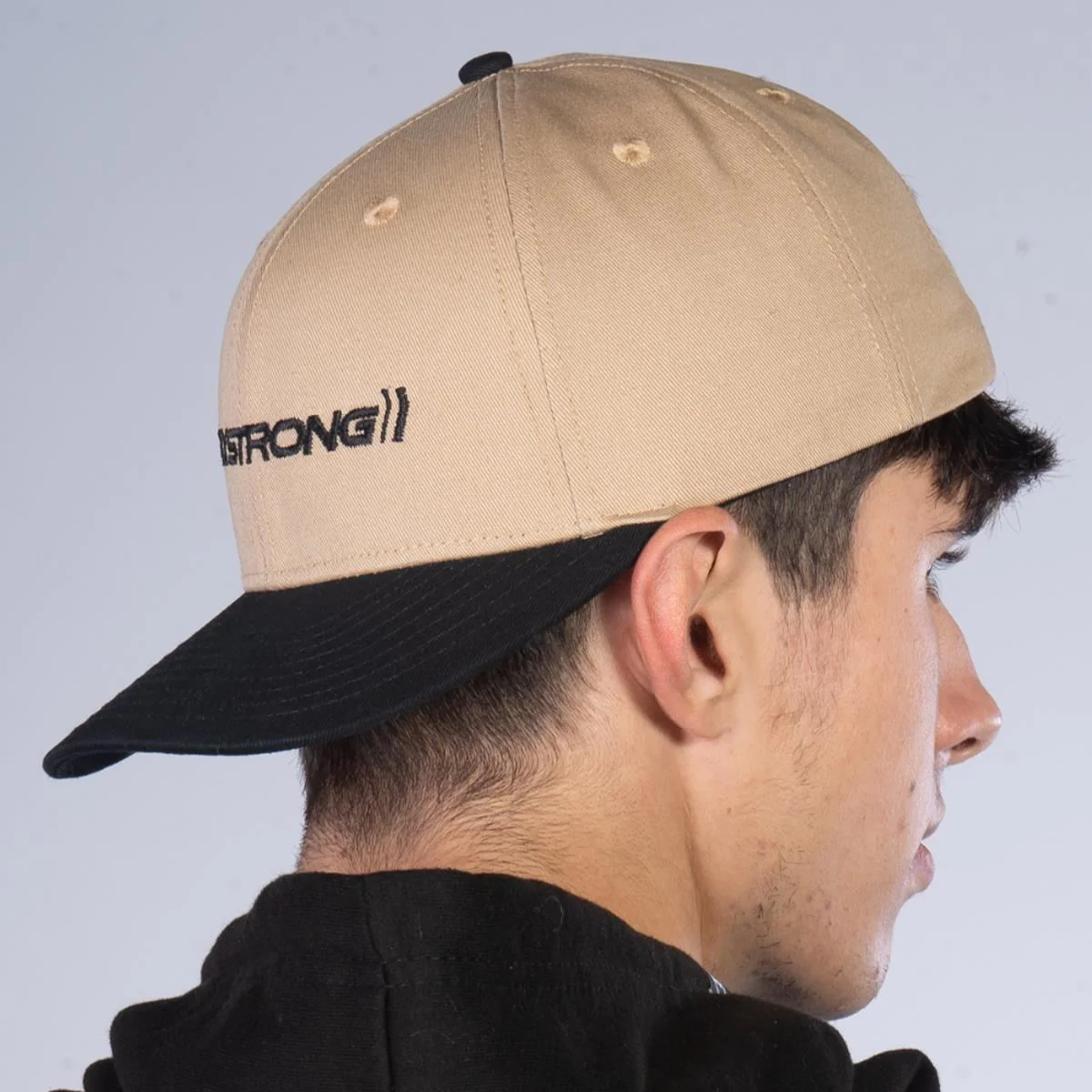 Stay Strong Staple Snapback - Black/Tan - Image 4