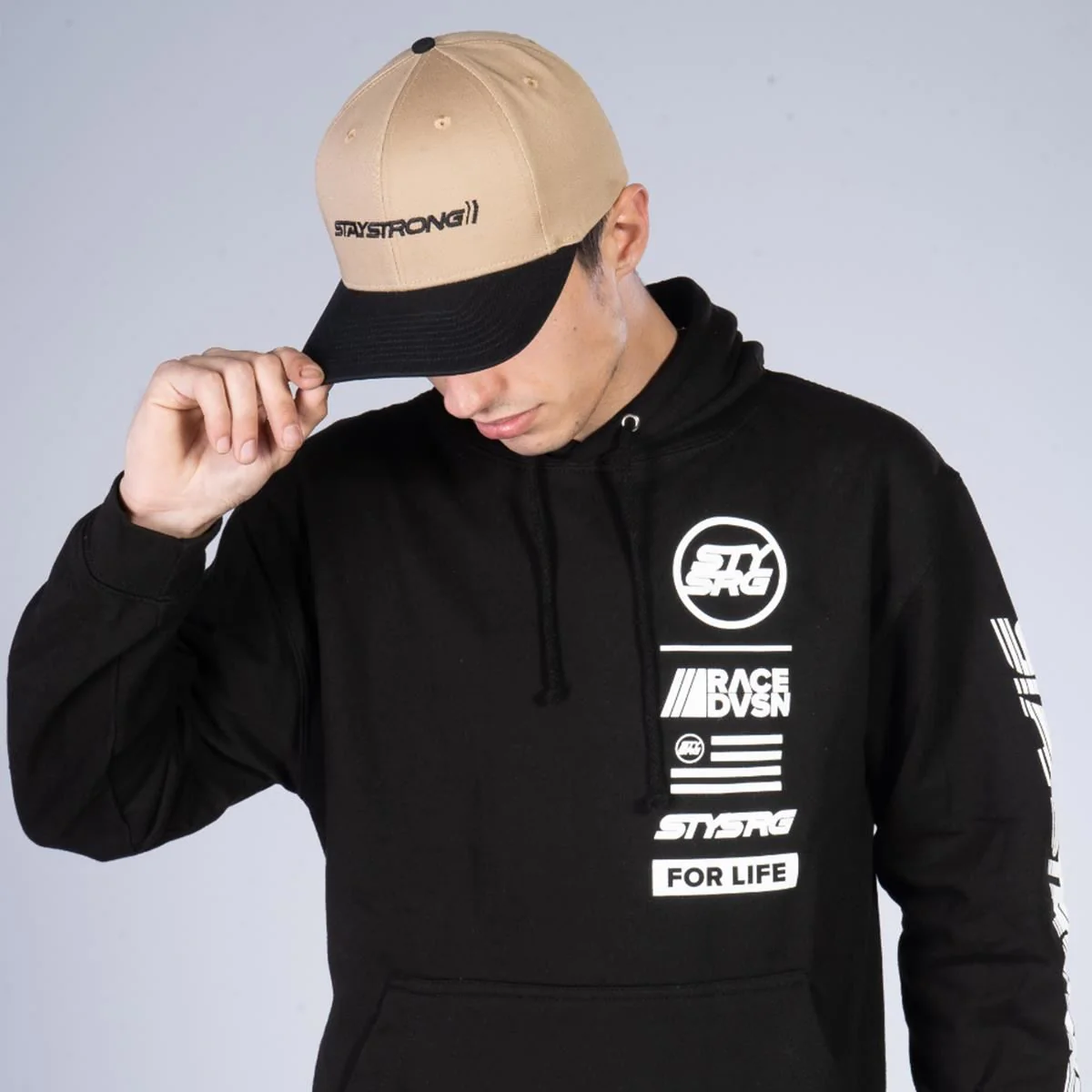 Stay Strong Staple Snapback - Black/Tan - Image 5